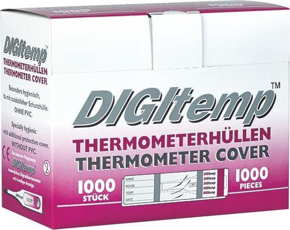 Goedkoopste Digitemp™ - Hoesjes voor glas thermometer met glijmiddel - 1000 stuks