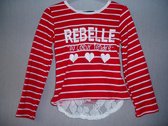 Meisjes shirt met lange mouwen Rebelle rood 140/146
