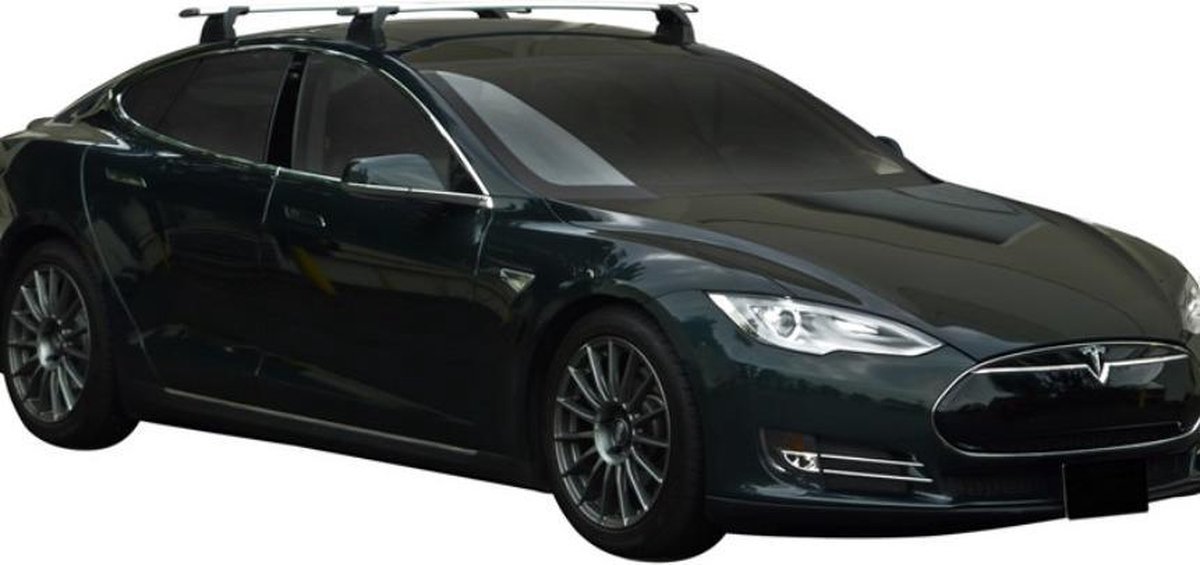 Tesla Model S Dakdrager Zilver 2012 - mei 2015 Yakima Whispbar Through Auto Exterieur Accessoires – foto 2