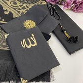 Zwart Fluwelen Yaseen cadeauset, islamitische cadeauset met Yaseen boek gebedskleed vrouwen sjaal, cadeau voor bruiloft, Eid, verjaardag, moederdag