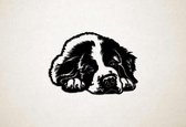 Wanddecoratie - Hond - Sint Bernard 1 - L - 75x105cm - Zwart - muurdecoratie - Line Art