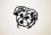 Wanddecoratie - Hond - Malteser 2 - M - 60x64cm - Zwart - muurdecoratie - Line Art