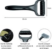 Platenborstel roller - LP Borstel - Platenreiniger - LP schoonmaakset - Vinyl borstel - Stofroller - Silicone roller - Antistatisch - ABS-grip - Zwart