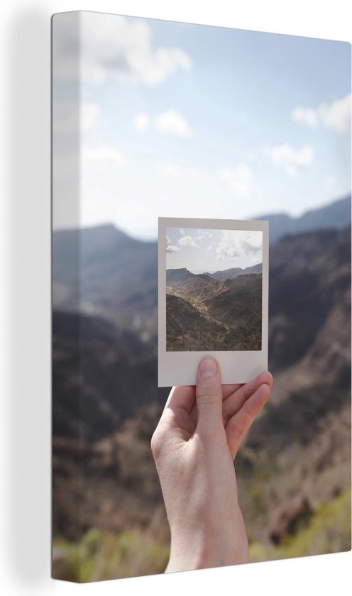 Polaroid d'un paysage de montagne par une journée ensoleillée 120x180 cm -  Tirage... | bol.com
