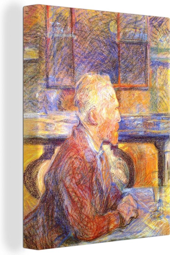 Canvas Schilderij Portret van Henri de Toulouse-Lautrec - Vincent van Gogh  - 120x160 | bol.com