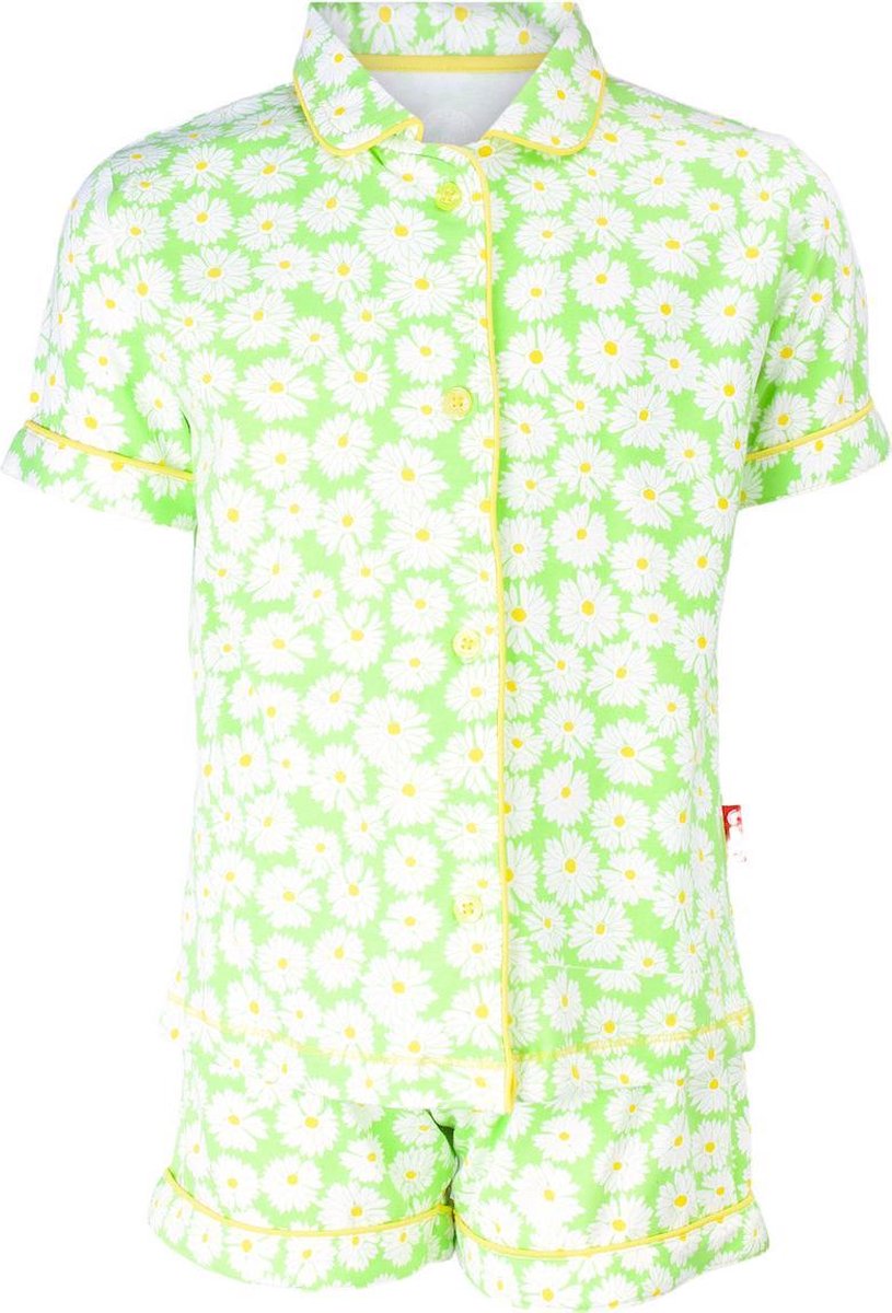 Claesen's pyjama short Daisy Stripes Groen