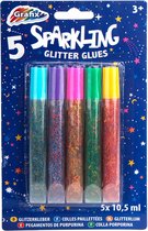 Glitterlijm voor Kinderen - 5 Glitterlijmtubes