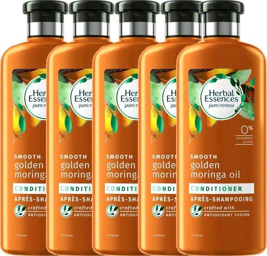 Herbal Essences Conditioner Smooth Golden Moringa Oil Voordeelbox 5 x 400 ml