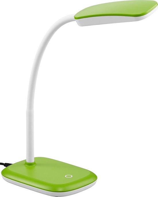 LED Bureaulamp - Torna Bolina - 3W - Warm Wit 3000K - Dimbaar - Rechthoek - Glans Groen - Kunststof