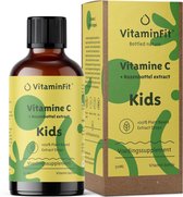 VitaminFit Vitamine C druppels voor kinderen - Voedingssupplement - 100% Natuurlijk & Plantaardig met Rozenbottelextract  - 50 ML - Vloeibaar