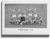 Walljar - Elftal Fortuna 54 '67 - Zwart wit poster met lijst