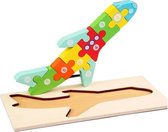 Kinderpuzzel - Hout - 10 stukjes - Vliegtuig - Vanaf 3 jaar - Schoencadeau