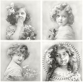 Sagen Vintage - servetten - 33 x 33 - lunchservetten - Flower girls