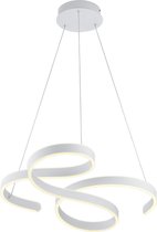LED Hanglamp - Hangverlichting - Torna Frinco - 52W - Warm Wit 3000K - Dimbaar - Rond - Mat Wit - Aluminium