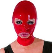 Latex Hoofdmasker - Rood - BDSM - Maskers - Rood - Discreet verpakt en bezorgd