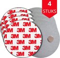 Vier ronde schijven met 3M logo's en zilverkleurige magnetische zijde, met rode sticker '4 STUKS'.