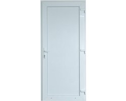 Deur met kozijn - 98cm x 215cm Volledig Paneel - Linksdraaiend (klink rechts van binnen)