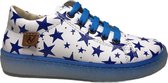 Naturino veter rits blauwe sterren lederen sneakers Cycas wit blauw mt 31