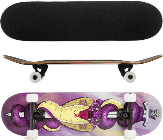 Cozytrix Cobra Geel Skateboard , 7-Laags Canadees Esdoornhout, 80 Cm