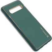 Samsung Galaxy S10 Plus  Groen  Cover Luxe High Quality Leather Case hoesje