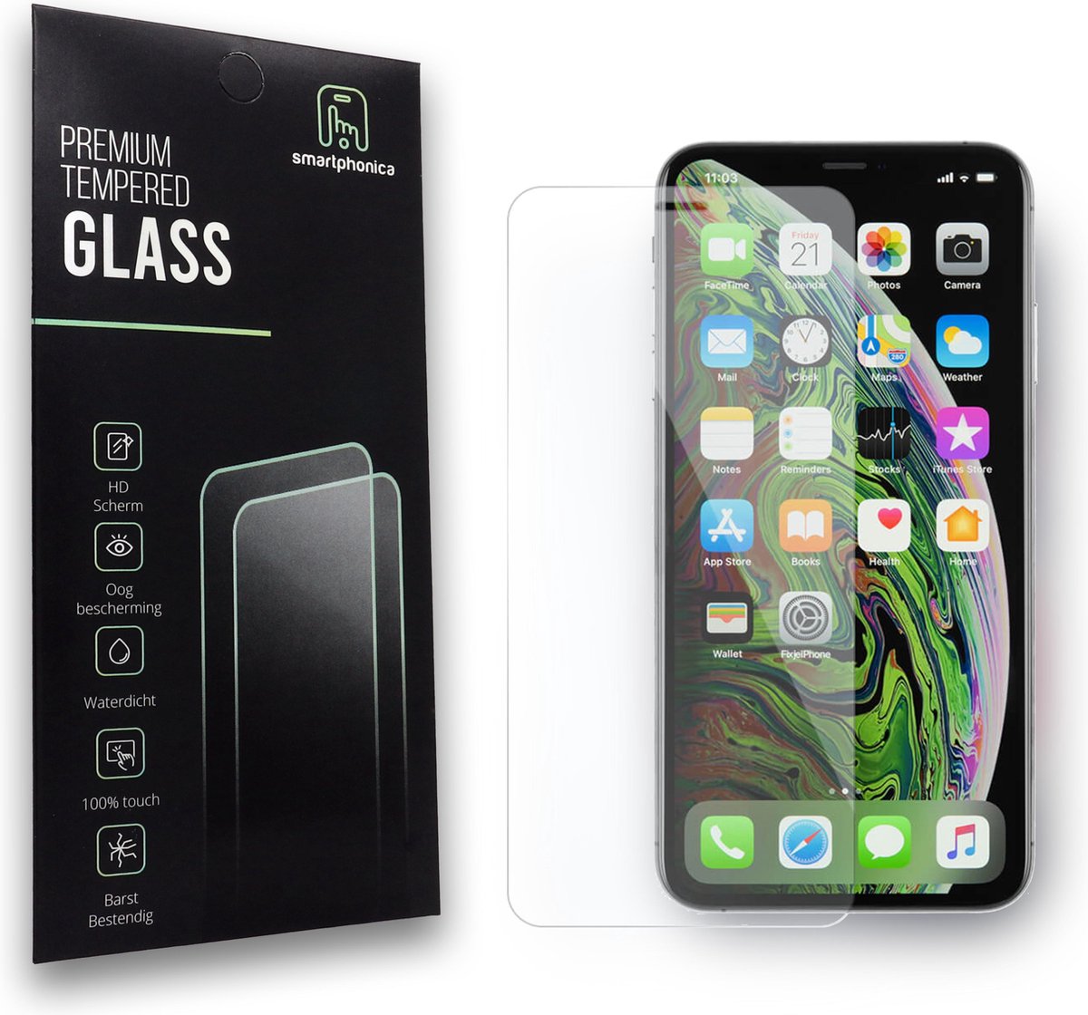 Smartphonica Screenprotector geschikt voor iPhone Xs Max screenprotector van buigbaar glas geschikt voor iPhone Xs Max