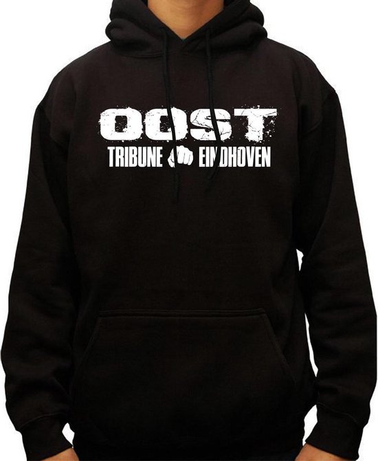 Oost tribune Eindhoven Trui met capuchon | hoodie | 040 | unisex | sweater | Zwart