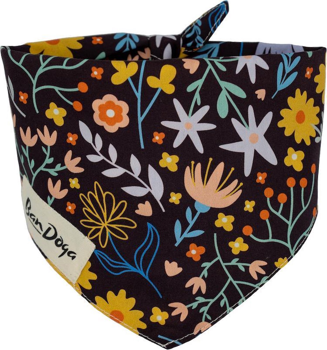 Hippe Bloemen Bandana Hond | Bandoga S | Cadeau Hond | Honden Bandana