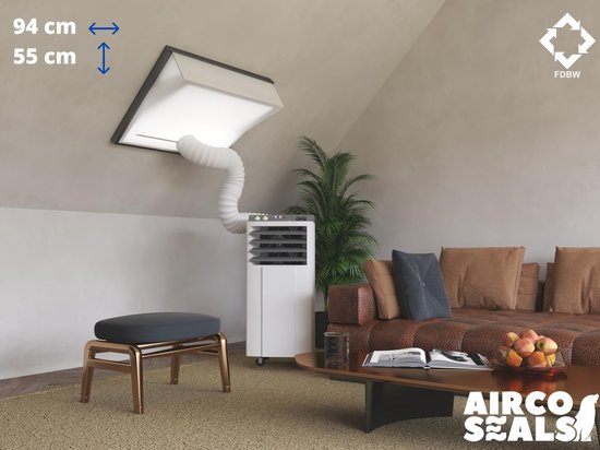 Airco raamafdichting kit 94×55 cm voor Velux tuimelvenster dakraam, slangafdichting draagbare airco