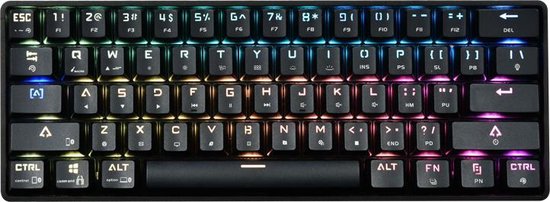 DK61 - 60% Mechanisch Gaming Toetsenbord - Red Switches - USB - Bluetooth - Mechanical Gaming Keyboard - Zwart