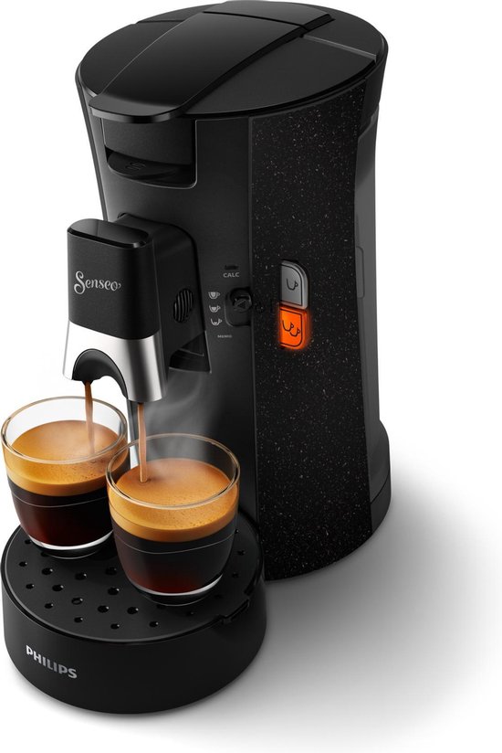 Philips Senseo Select Eco-model CSA240/20 - Koffiepadapparaat - Zwart met spikkeleffect