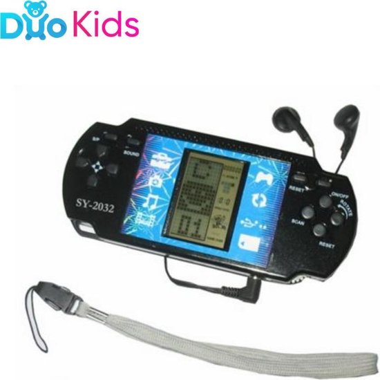 Duo Kids - Retro Arcade Tetris Game - Electronic POP Station Value Pack - Games, radio, oortelefoons en polsriem - Speelgoed Spelcomputer Arcade - Duo Kids