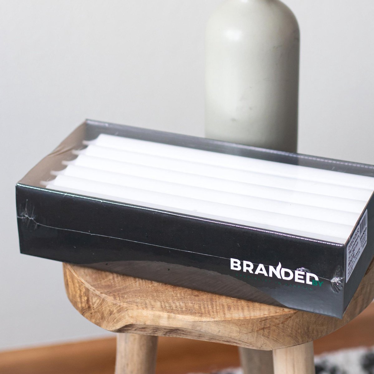 Branded By - Dinerkaarsen - Kaarsen - Wit - 28 cm - 18 stuks