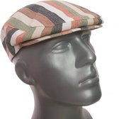 Leuke gekleurde zomerpet flatcap van Fiebig kleur multi maat 60 centimeter
