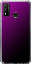 Huawei P Smart (2020) - Smart cover - Roze Zwart - Transparante zijkanten