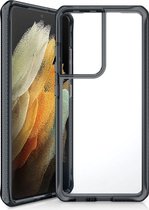 ITSKINS Supreme Clear Samsung S21 Ultra Hoesje Transparant/Zwart