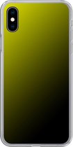 Apple iPhone X/Xs - Smart cover - Geel Zwart - Transparante zijkanten