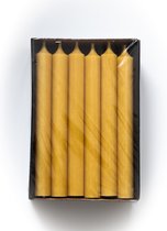 Branded By - Dinerkaarsen - Kaarsen - 19.5 cm - Natur/Oker geel - 18 stuks