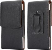 Leren flip tasje hoesje + clip broekclip Samsung Galaxy M21