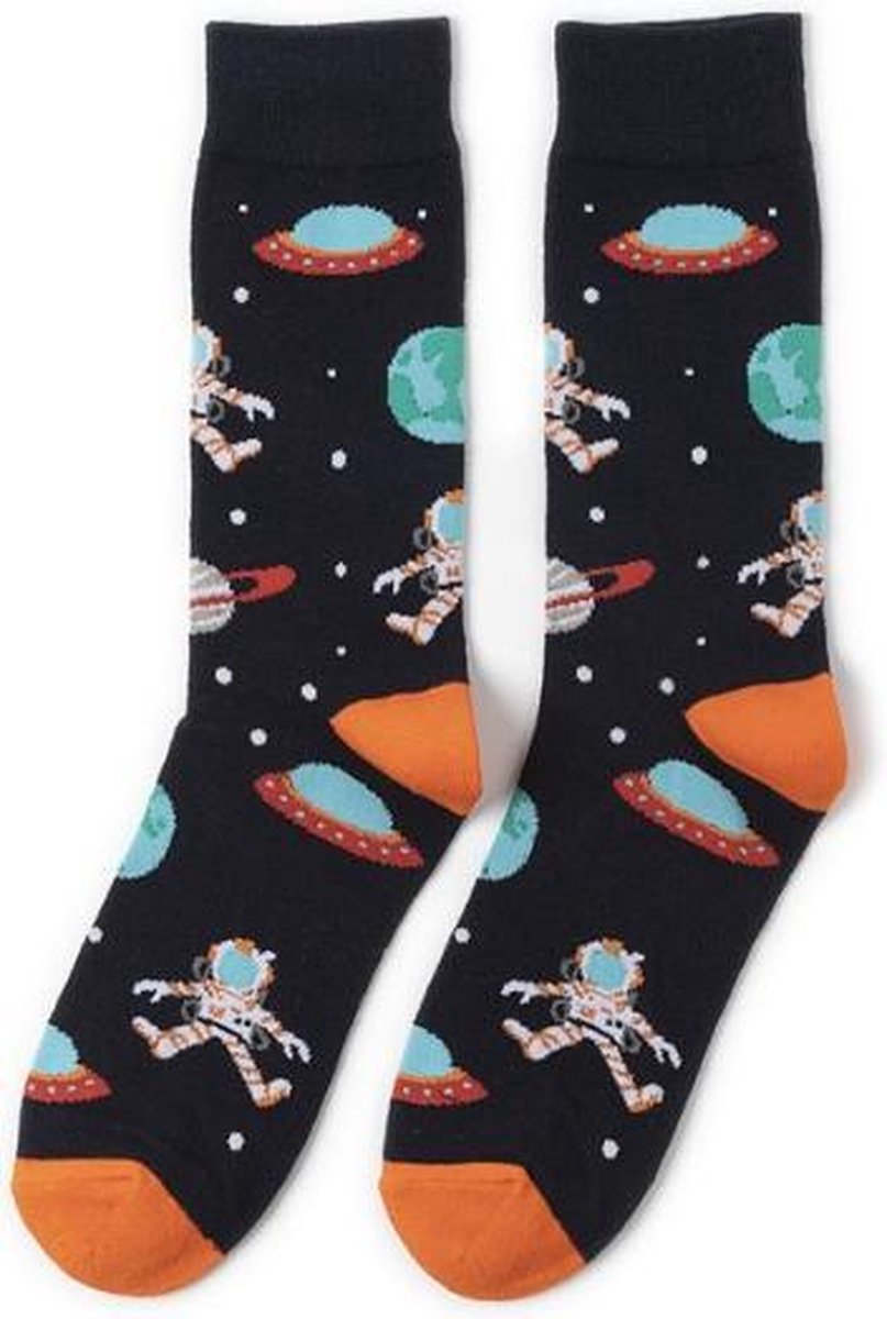 Planeet/Ruimte sokken - Unisex - One size fits all - Planeet/Ruimte cadeau - Cadeau voor mannen en vrouwen