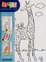 Canvas schilderset Unicorn/leeuw/giraffe (1 stuk) assorti