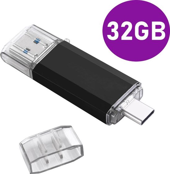Clé USB-C USB 3.0 - 2 en 1 - Memory Stick - Flash Drive - 32 Go - Pour le  type de