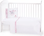 Baby beddengoed set Pink Bunny - 3 delige - voor babybed 70/140 cm
