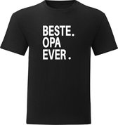 T-Shirt - Casual T-Shirt - Fun T-Shirt - Opa - Grootvader - Vaderdag - Beste Opa Ever - Zwart - Maat S