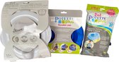 Potette Premium Reispotje - Kinderen - Biologisch Afbreekbare Wegwerpzakjes 30-Pack -Wit/Blauw