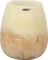 Rasteli Vaas Glas Bruin-Beige-Gemêleerd D 22.8 cm H 26,5 cm‎‎