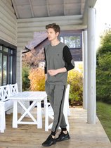 Jiber - Pyjama Set Voor Heren Grijs En Zwart - M