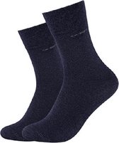 Camano Ca-Soft sokken unisex 2 PACK 35-38 Jeans mel. Naadloos en zonder knellende elastiek