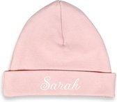 Funnies baby mutsje met naam - Gepersonaliseerd - kraamcadeau - Roze