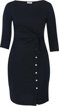 Promiss - Female - Gedrapeerde jurk  - Marineblauw