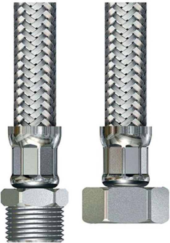 Navaris 2x tuyau flexible pour robinets - Raccord 3/8 pouce M10 - Longueur  30 cm 